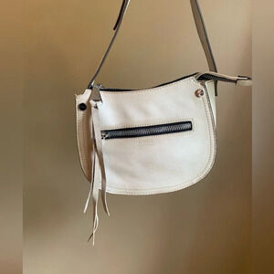 Aimee Kestenberg Sorrento Crossbody Bag - leather white cream purse
